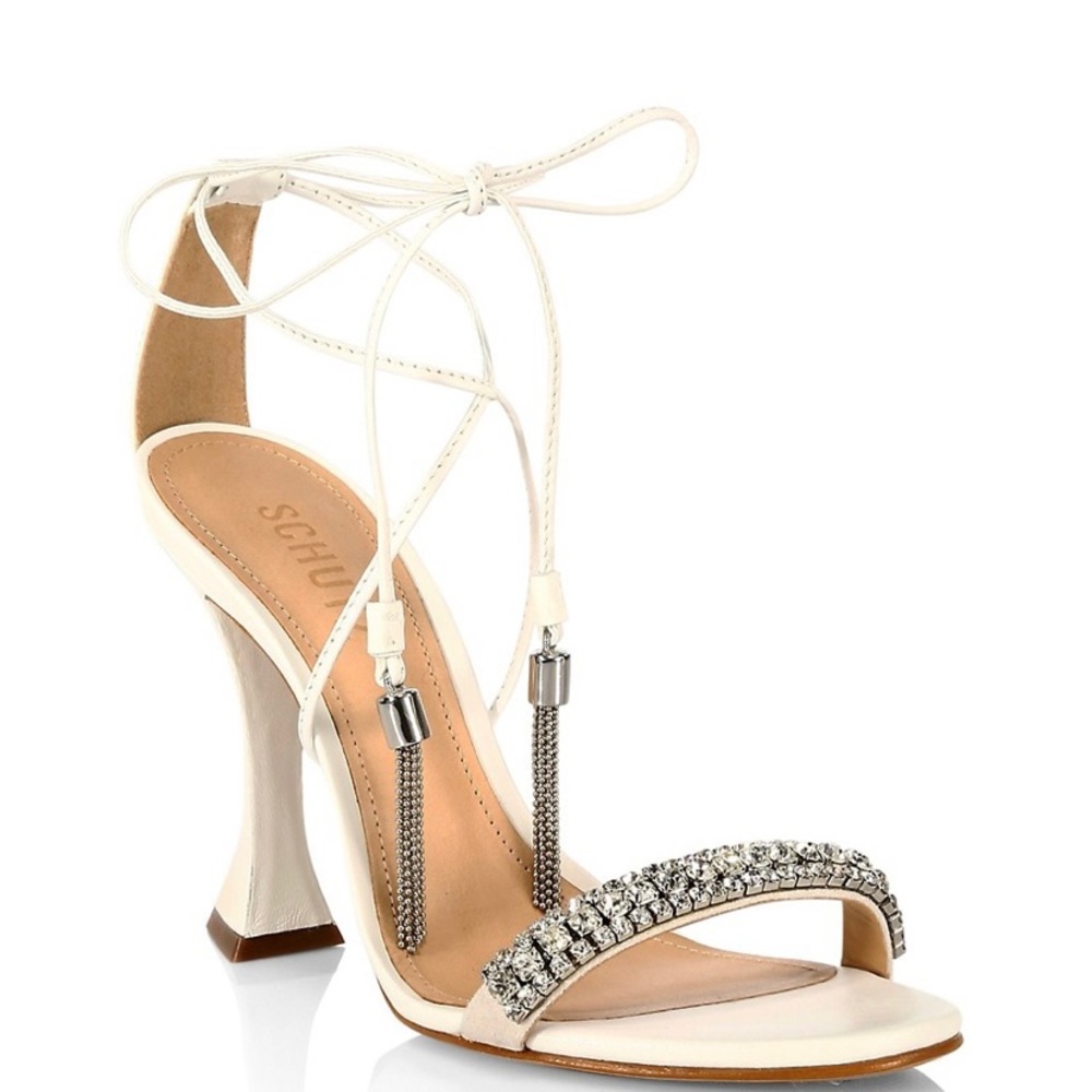 Schutz Bellin Crystal-Embellished leather sandals